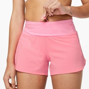 NWT Lululemon Speed Up Short 4in. Pink Shell - 12